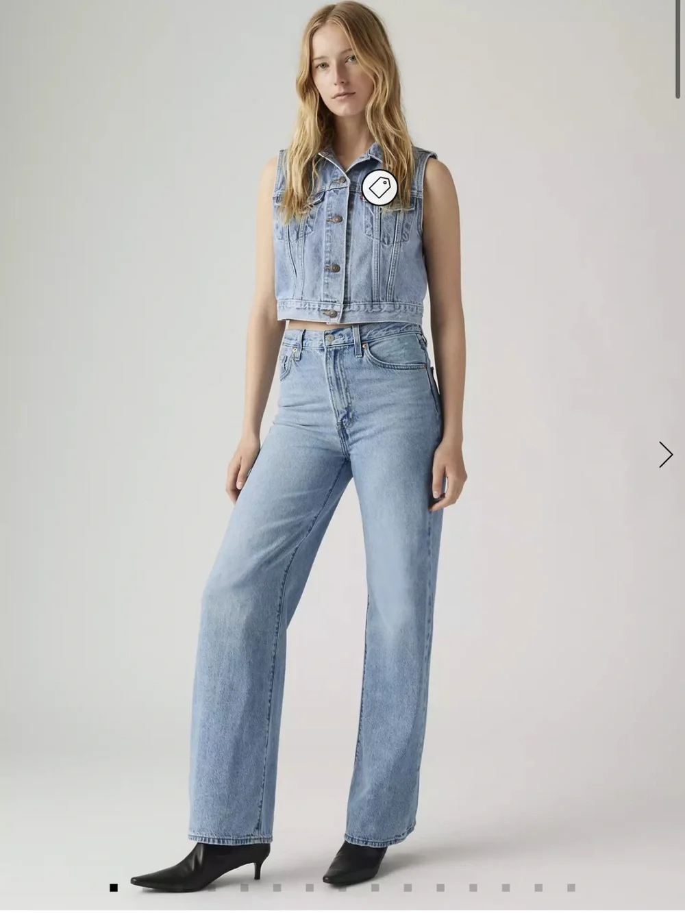 Levi's Light Blue Wide Leg Ribcage Jean